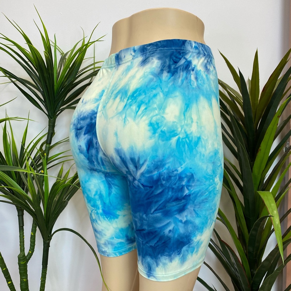‼️ Tie Dye Biker Shorts Active Wear Leggings - Picture 5 of 5